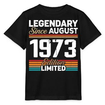 Légendaire Depuis Août 1973 Vintage Rétro - T-shirt bio MINI CREATOR Stanley/Stella Enfant - noir - Devant - Mikhail (115cm)