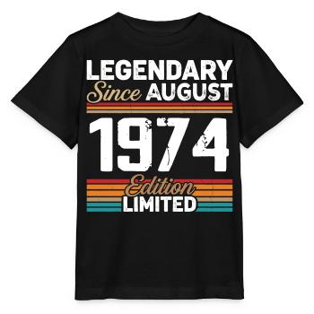 Légendaire Depuis Août 1974 Vintage Rétro - T-shirt bio MINI CREATOR Stanley/Stella Enfant - noir - Devant - Mikhail (115cm)