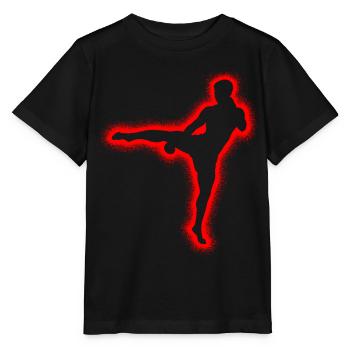 Muay Thai Kampfsport Kickboxer Jungen Kickboxen  - Stanley/Stella Kinder T-Shirt MINI CREATOR  - Schwarz - Vorne - Mikhail (115cm)