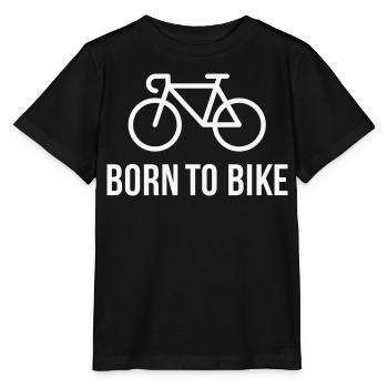 Born To Bike (Radfahrer / Fahrrad / Rennrad / B) - Stanley/Stella Kinder T-Shirt MINI CREATOR  - Schwarz - Vorne - Mikhail (115cm)