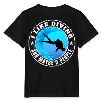 J’AIME PLONGER ET PEUT-ÊTRE TROIS PERSONNES - T-shirt bio MINI CREATOR Stanley/Stella Enfant - noir - Devant - Mikhail (115cm)