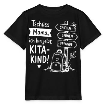 Kita-Kind Abschied von Mama - Stanley/Stella Kinder T-Shirt MINI CREATOR  - Schwarz - Vorne - Mikhail (115cm)