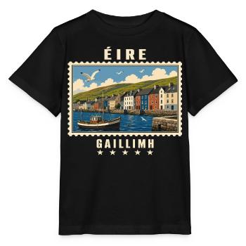 Irland Galway Vintage Reisemarke - Stanley/Stella Kinder T-Shirt MINI CREATOR  - Schwarz - Vorne - Mikhail (115cm)