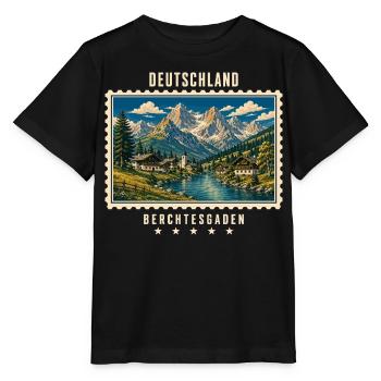 Deutschland Berchtesgaden Vintage Reisemarke - Stanley/Stella Kinder T-Shirt MINI CREATOR  - Schwarz - Vorne - Mikhail (115cm)