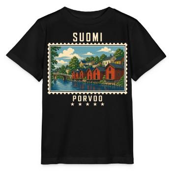 Finnland Porvoo Vintage Reisemarke - Stanley/Stella Kinder T-Shirt MINI CREATOR  - Schwarz - Vorne - Mikhail (115cm)