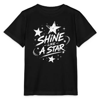 Leuchte wie ein Stern – Gwiezdny Blask - Stanley/Stella Kinder T-Shirt MINI CREATOR  - Schwarz - Vorne - Mikhail (115cm)