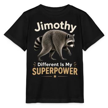 Jimothy Anders est mon super-pouvoir - T-shirt bio MINI CREATOR Stanley/Stella Enfant - noir - Devant - Mikhail (115cm)