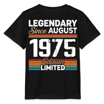 Legendär seit August 1975 Vintage Retro - Stanley/Stella Kinder T-Shirt MINI CREATOR  - Schwarz - Vorne - Mikhail (115cm)