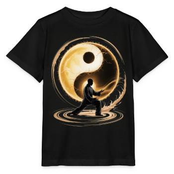 Tai Chi Zen Meditation – Chi Qigong Training  - Stanley/Stella Kinder T-Shirt MINI CREATOR  - Schwarz - Vorne - Mikhail (115cm)