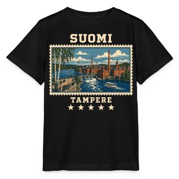Finnland Tampere Vintage Reisemarke - Stanley/Stella Kinder T-Shirt MINI CREATOR  - Schwarz - Vorne - Mikhail (115cm)