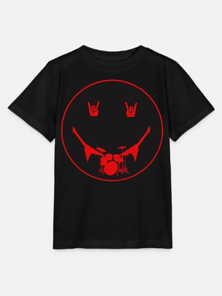 Rocker Drumset Silhouette Hände - Stanley/Stella Kinder T-Shirt MINI CREATOR - Schwarz
