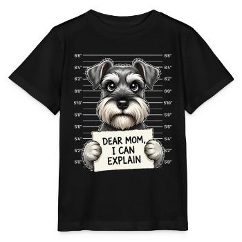 Liebe Mama, ich kann Schnauzer-Humor erklären - Stanley/Stella Kinder T-Shirt MINI CREATOR  - Schwarz - Vorne - Mikhail (115cm)