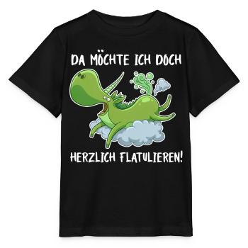 Flatulierendes Einhorn – Lustiger Spruch - Stanley/Stella Kinder T-Shirt MINI CREATOR  - Schwarz - Vorne - Mikhail (115cm)