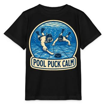 POOL PUCK CALM - Stanley/Stella MINI CREATOR Kids’ T-Shirt - black - Front - Mikhail (115cm)