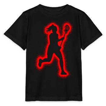 Lacrosse Spieler Damen Kinder Lacrosse Mädchen - Stanley/Stella Kinder T-Shirt MINI CREATOR  - Schwarz - Vorne - Mikhail (115cm)