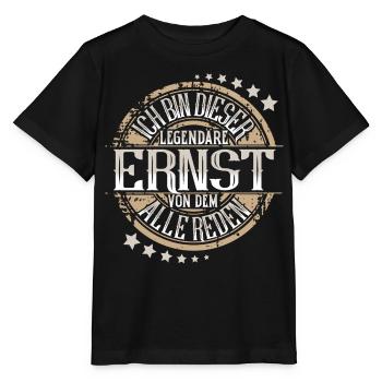 Ernst - Stanley/Stella Kinder T-Shirt MINI CREATOR  - Schwarz - Vorne - Mikhail (115cm)