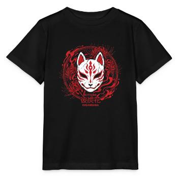 Kitsune Rot Maskenkunst Higanbana - Stanley/Stella Kinder T-Shirt MINI CREATOR  - Schwarz - Vorne - Mikhail (115cm)