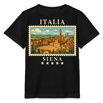 Italien Siena Vintage Reisemarke - Stanley/Stella Kinder T-Shirt MINI CREATOR  - Schwarz - Vorne - Mikhail (115cm)
