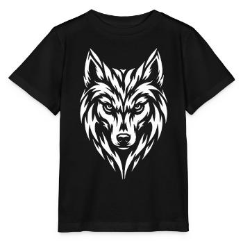 Wolf Tribal Tattoo Style - Stanley/Stella MINI CREATOR Kids’ T-Shirt - black - Front - Mikhail (115cm)