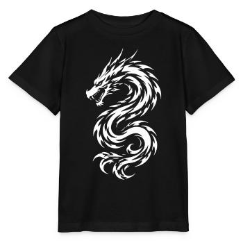 Drache Tribal Tattoo Style Style - Stanley/Stella Kinder T-Shirt MINI CREATOR  - Schwarz - Vorne - Mikhail (115cm)
