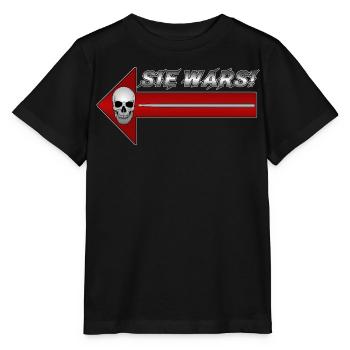 Skull Pfeil Parodie Design Sie wars - Stanley/Stella Kinder T-Shirt MINI CREATOR  - Schwarz - Vorne - Mikhail (115cm)