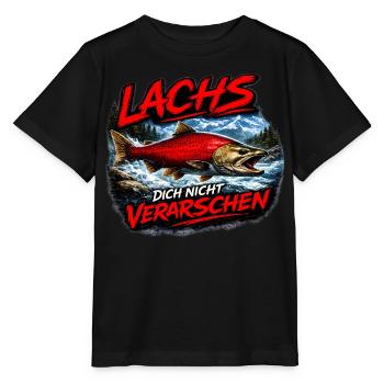 Lachs dich nicht verarschen - Stanley/Stella Kinder T-Shirt MINI CREATOR  - Schwarz - Vorne - Mikhail (115cm)