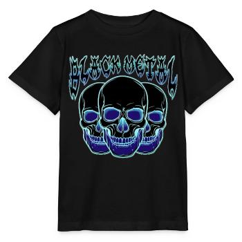 Neon Skull Trio Blue - Stanley/Stella MINI CREATOR Kids’ T-Shirt - black - Front - Mikhail (115cm)