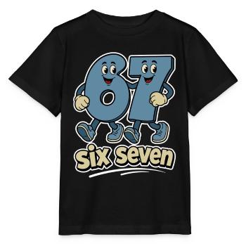 six seven | Zahlenduo 6 und 7 | Fröhliche Ziffern - Stanley/Stella Kinder T-Shirt MINI CREATOR  - Schwarz - Vorne - Mikhail (115cm)