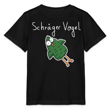 Schräger Vogel – Lustiger Cartoon Spruch - Stanley/Stella Kinder T-Shirt MINI CREATOR  - Schwarz - Vorne - Mikhail (115cm)