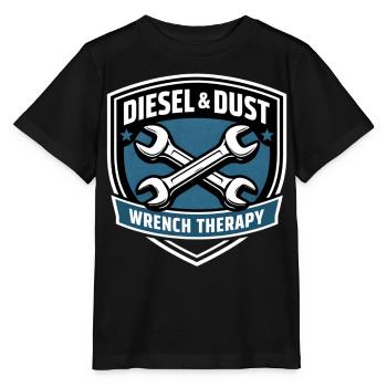 Diesel & Dust Wrench Therapy Schrauber Motiv - Stanley/Stella Kinder T-Shirt MINI CREATOR  - Schwarz - Vorne - Mikhail (115cm)