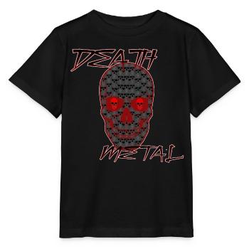 Death Metal rotes Schädel Design - Stanley/Stella Kinder T-Shirt MINI CREATOR  - Schwarz - Vorne - Mikhail (115cm)