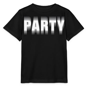 Party– Minimalistisches Typografie Statement - Stanley/Stella Kinder T-Shirt MINI CREATOR  - Schwarz - Vorne - Mikhail (115cm)