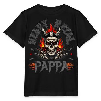 Heavy Metal Dad T-Shirt Geschenk - Stanley/Stella Kinder T-Shirt MINI CREATOR  - Schwarz - Vorne - Mikhail (115cm)