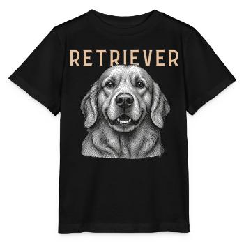 Retriever Dog Vintage - Stanley/Stella MINI CREATOR Kids’ T-Shirt - black - Front - Mikhail (115cm)