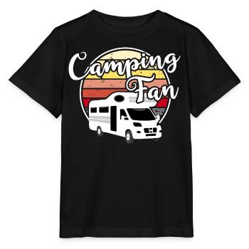 Camping Fan Wohnmobil Camper  - Stanley/Stella Kinder T-Shirt MINI CREATOR  - Schwarz - Vorne - Mikhail (115cm)
