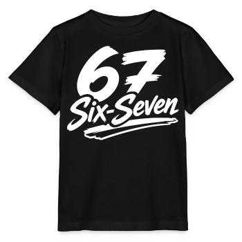 six seven | Number duo 6 and 7 | Cheerful Digits - Stanley/Stella MINI CREATOR Kids’ T-Shirt - black - Front - Mikhail (115cm)