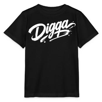 Digga | Cool Graffiti Saying | Youth word - Stanley/Stella MINI CREATOR Kids’ T-Shirt - black - Front - Mikhail (115cm)