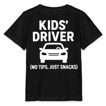 Mom Taxi - Kids Driver Mother's Day Gift - Stanley/Stella MINI CREATOR Kids’ T-Shirt - black - Front - Mikhail (115cm)
