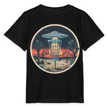 Disc Golf Discs UFO Retro Vintage Desert Basket - Stanley/Stella MINI CREATOR Kids’ T-Shirt - black - Front - Mikhail (115cm)