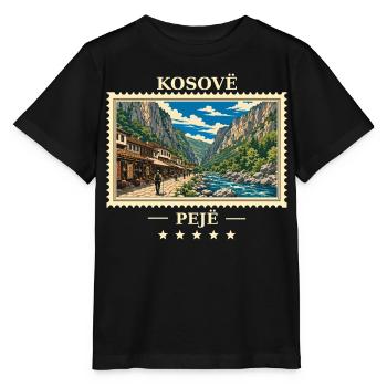 Kosovo Peja Vintage Reisemarke - Stanley/Stella Kinder T-Shirt MINI CREATOR  - Schwarz - Vorne - Mikhail (115cm)