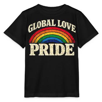 Global Love Pride Rainbow Tri-blend T-Shirt - Stanley/Stella MINI CREATOR Kids’ T-Shirt - black - Front - Mikhail (115cm)