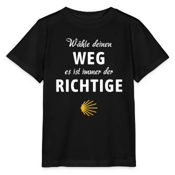 Camino - Der richtige Weg | Jakobsweg, Pilger, - Stanley/Stella Kinder T-Shirt MINI CREATOR  - Schwarz - Vorne - Mikhail (115cm)
