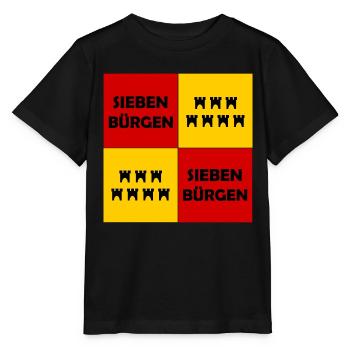 Siebenbürgen Quadrat Muster - Stanley/Stella Kinder T-Shirt MINI CREATOR  - Schwarz - Vorne - Mikhail (115cm)
