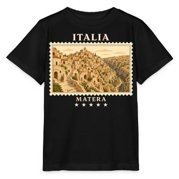 Italien Matera Vintage Reisemarke - Stanley/Stella Kinder T-Shirt MINI CREATOR  - Schwarz - Vorne - Mikhail (115cm)