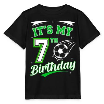 Its My 7th Birthday Soccer Boys 7 Years Birthday 7 - Stanley/Stella MINI CREATOR Kids’ T-Shirt - black - Front - Mikhail (115cm)