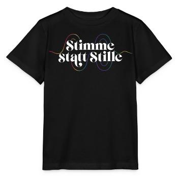 Stimme Statt Stille Shirt Für Aktivisten Toleranz - Stanley/Stella Kinder T-Shirt MINI CREATOR  - Schwarz - Vorne - Mikhail (115cm)