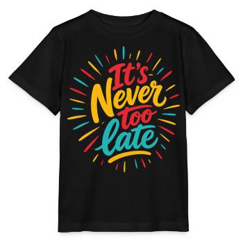 It's Never Too Late Color Explosion - Stanley/Stella MINI CREATOR Kids’ T-Shirt - black - Front - Mikhail (115cm)