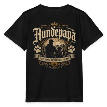 Hundepapa Vintage Blackletter - Stanley/Stella Kinder T-Shirt MINI CREATOR  - Schwarz - Vorne - Mikhail (115cm)