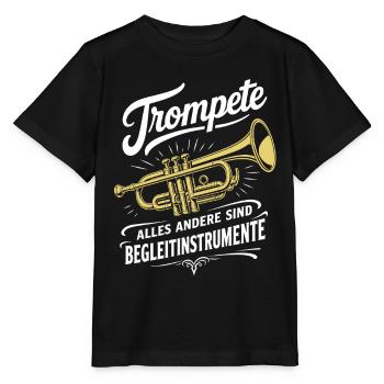 Trompete | alles andere sind Begleitinstrumente - Stanley/Stella Kinder T-Shirt MINI CREATOR  - Schwarz - Vorne - Mikhail (115cm)