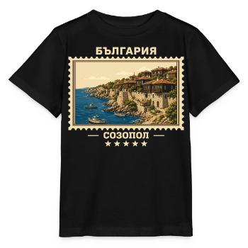 Bulgarien Sozopol Vintage Reisemarke - Stanley/Stella Kinder T-Shirt MINI CREATOR  - Schwarz - Vorne - Mikhail (115cm)